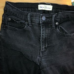 Black denim ripped jeans